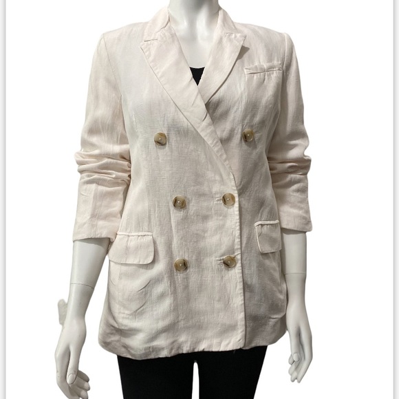 NWOT Babaton Cross Breath Cream Blazer Size 6 - Picture 11 of 16